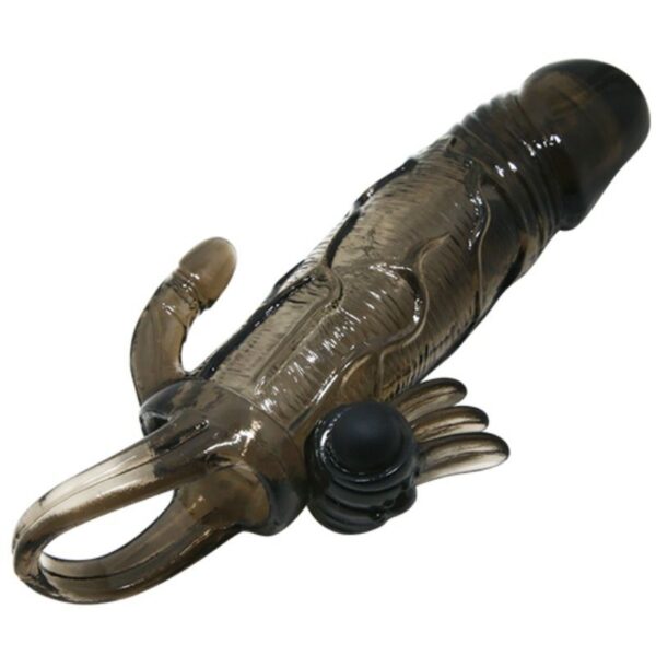 BRAVE MAN FUNDA PENE ANAL Y CLITORIS VIBRADOR 16.5 CM NEGRO - Imagen 5