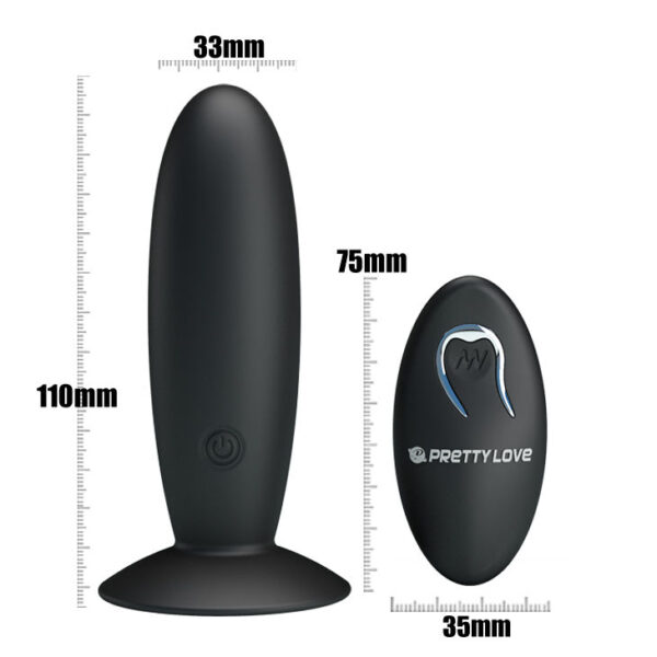 PRETTY LOVE - BOTTOM - PLUG ANAL RECARGABLE CON VIBRACION Y MANDO - Imagen 3