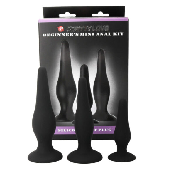 PRETTY BOTTOM - KIT INICIACION ANAL PLUGS SILICONA - Imagen 2