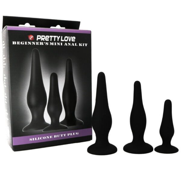 PRETTY BOTTOM - KIT INICIACION ANAL PLUGS SILICONA - Imagen 4