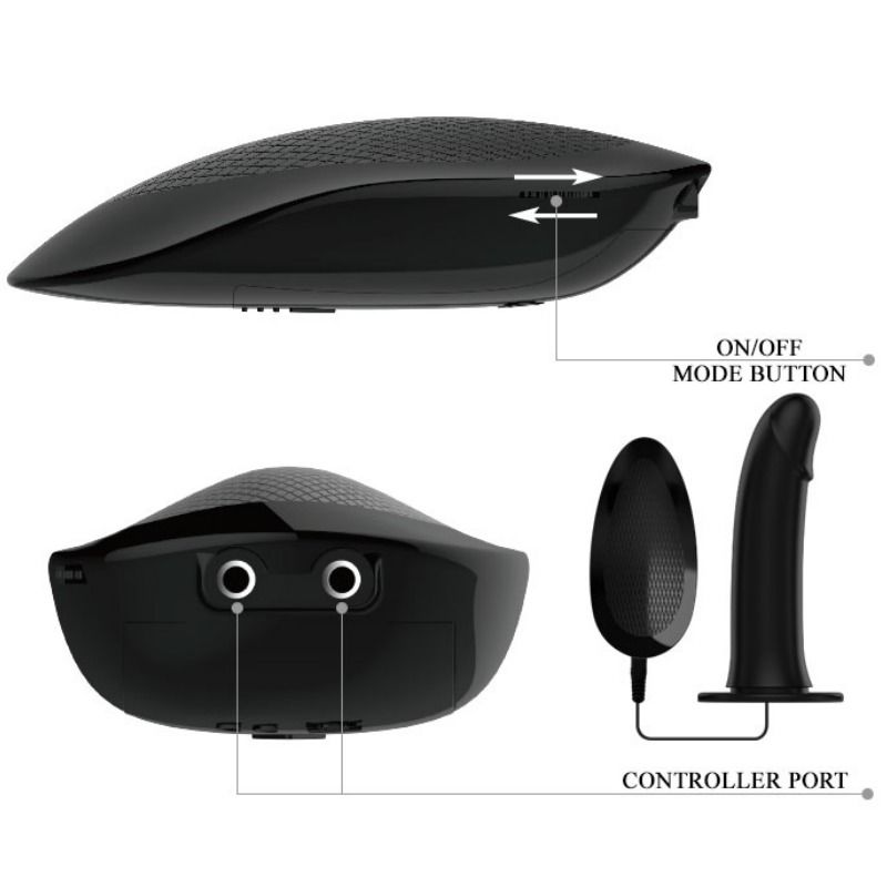 PRETTY LOVE MALE - VITO STRAP ON CON DILDO HUECO Y VIBRACION 17.3 CM - Imagen 4