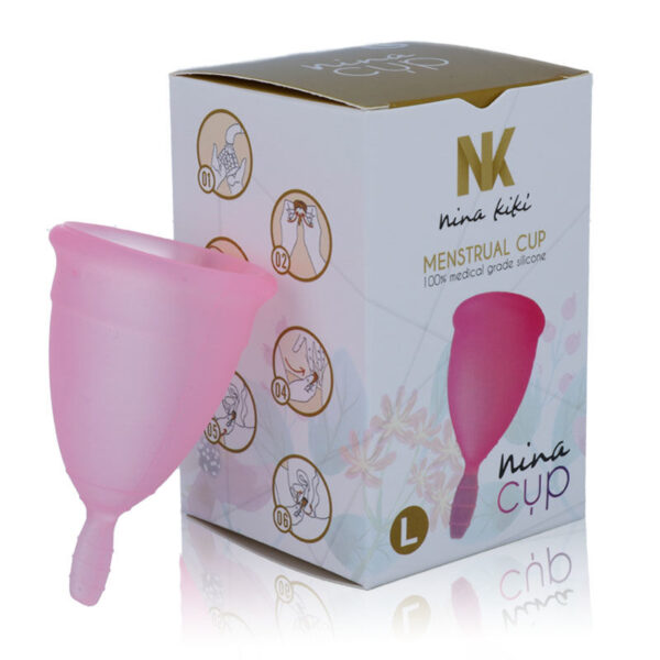 NINA CUP COPA MENSTRUAL TALLA L ROSA - Imagen 4