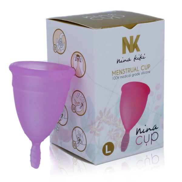NINA CUP COPA MENSTRUAL TALLA L LILA - Imagen 3