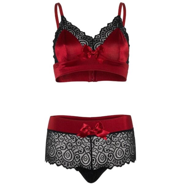LEG AVENUE SET DOS PIEZAS ROJO Y NEGRO S/M - Imagen 4