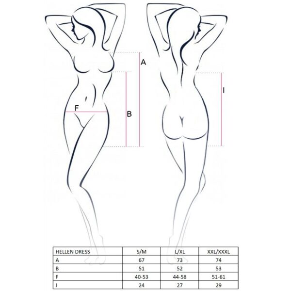 PASSION WOMAN HELLEN VESTIDO Y TANGA TALLA S/M - Imagen 2