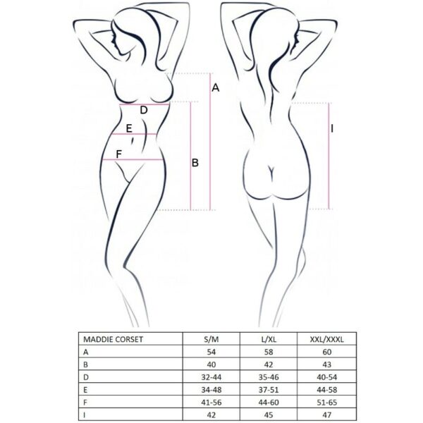 PASSION WOMAN MADDIE CORSET NEGRO TALLA S/M - Imagen 2