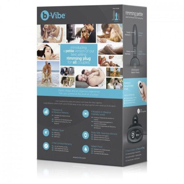 B-VIBE RIMMING CONTROL REMOTO ANAL PLUG  PETITE  NEGRO - Imagen 5
