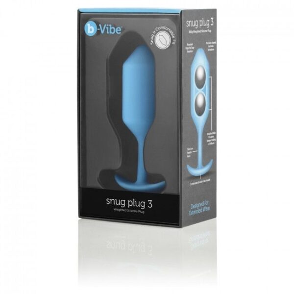 B-VIBE  SNUG PLUG ANAL 3 AZUL CIELO - Imagen 3