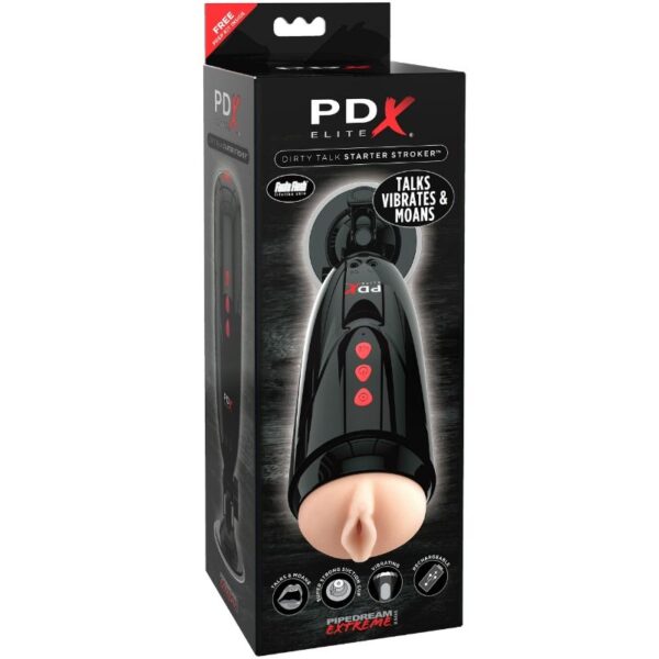 PDX ELITE DIRTY TALK STARTER STROKER MASTURBADOR VAGINA - Imagen 3