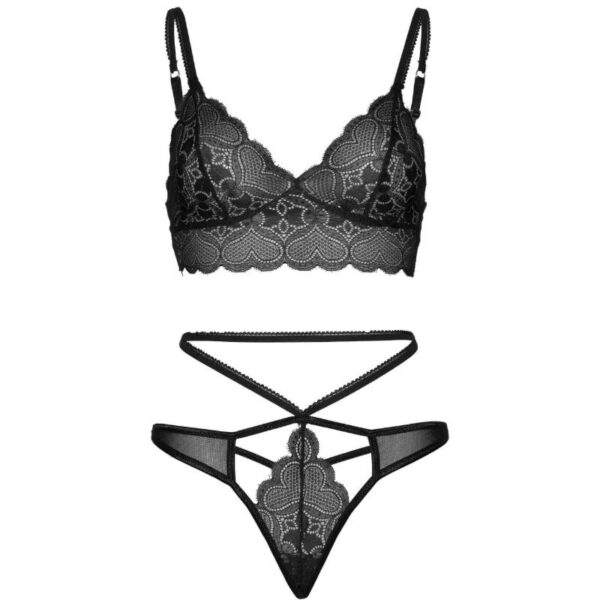 LEG AVENUE SET 2 PIEZAS CON TANGA DOBLE TIRANTA S/M - Imagen 4