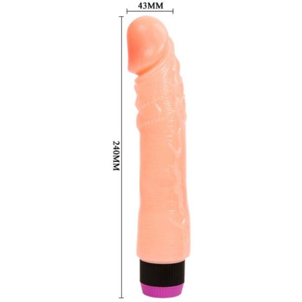 VIBRADOR REALISTICO FLEXIBLE NATURAL 24 CM - Imagen 5