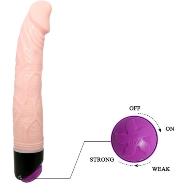 BAILE ADOUR CLUB VIBRADOR REALISTICO 23 CM NATURAL - Imagen 4