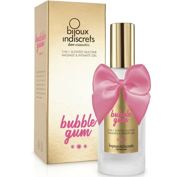 BIJOUX BUBBLE GUM GEL 2 EN 1 SILICONA CHICLE DE FRESA 100 ML - Imagen 2