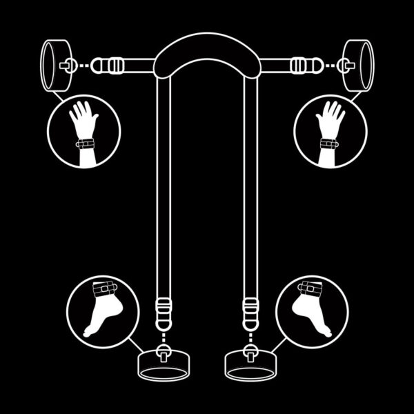 FETISH SUBMISSIVE  POSICIÓN MASTER CON 4 ESPOSAS CON FORRO DE NOPRENO - Imagen 4