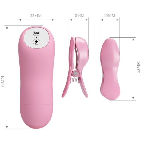 ROMANTIC WAVE PINZAS CON VIBRACION Y ELECTROSHOCK - Imagen 3