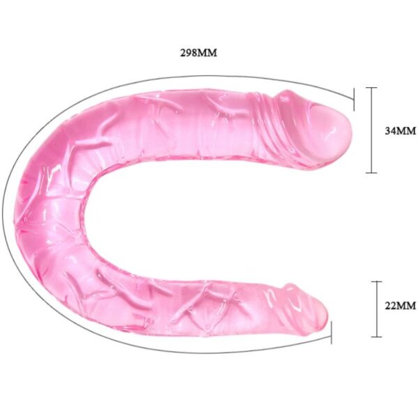 BAILE DOUBLE DONG DILDO DOBLE ROSA - Imagen 4