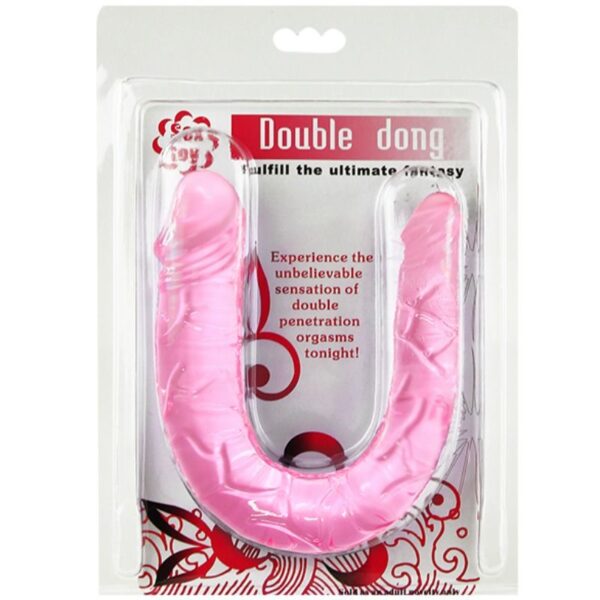 BAILE DOUBLE DONG DILDO DOBLE ROSA - Imagen 5