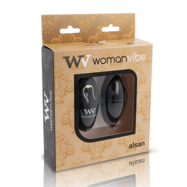 WOMANVIBE ALSAN HUEVO CONTROL REMOTO NEGRO SILICONA NEGRO - Imagen 2
