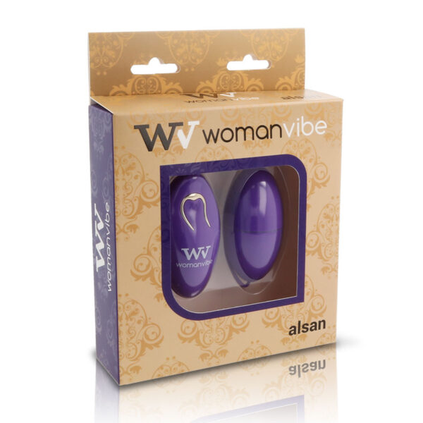 WOMANVIBE  ALSAN HUEVO CONTROL REMOTO NEGRO SILICONA PURPLE - Imagen 2