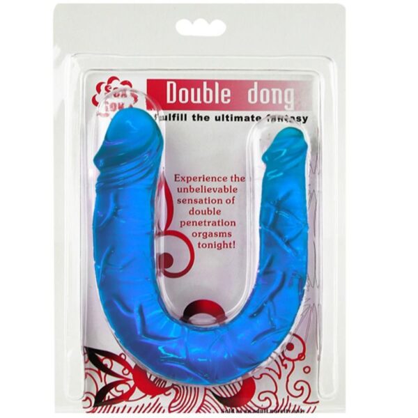 BAILE DOUBLE DONG DILDO DOBLE AZUL - Imagen 2