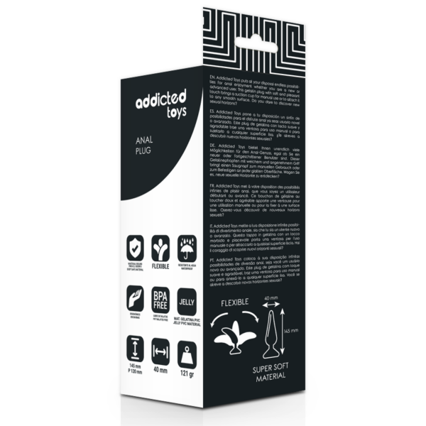 ADDICTED TOYS ANAL PLUG 14.5CM BLACK - Imagen 4
