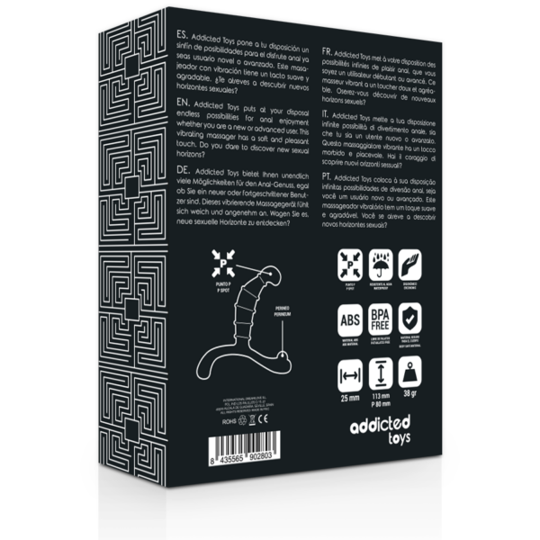 ADDICTED TOYS PROSTATE ANAL PLEASURE BLACK - Imagen 4