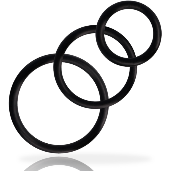 ADDICTED TOYS SET ANILLOS PENE NEGRO - Imagen 2