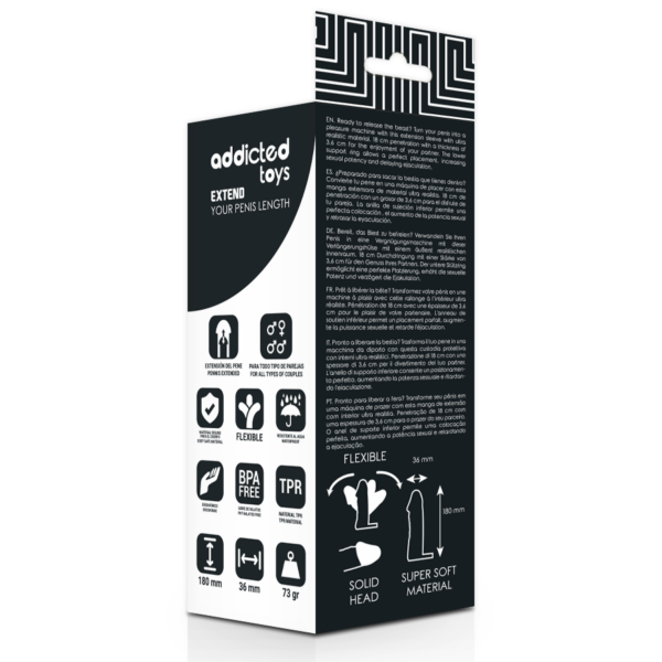 ADDICTED TOYS  EXTENSIÓN PENE (18CM) - Imagen 4
