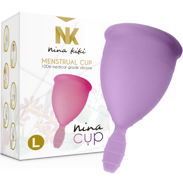 NINA CUP COPA MENSTRUAL TALLA L LILA - Imagen 4