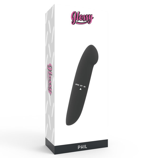 GLOSSY PHIL VIBRADOR NEGRO - Imagen 4