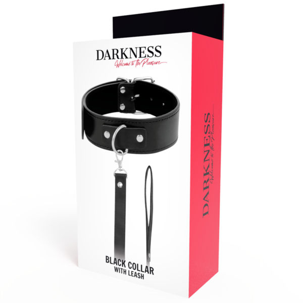 DARKNESS COLLAR DE POSTURA CON CADENA LEATHER - Imagen 5