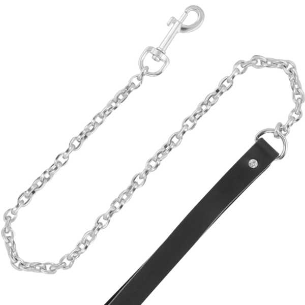 DARKNESS COLLAR LEATHER CON CORREA ALTA CALIDAD - Imagen 3