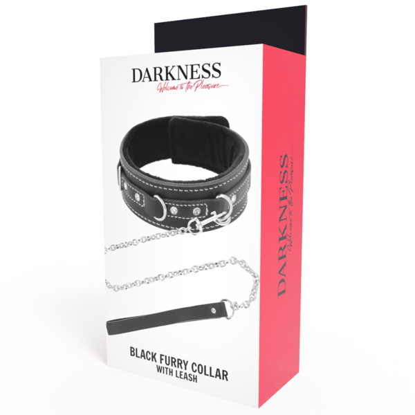 DARKNESS COLLAR LEATHER CON CORREA ALTA CALIDAD - Imagen 5