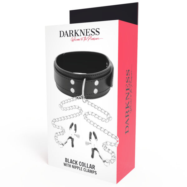 DARKNESS  COLLAR CON PINZAS PARA PEZONES NEGRO - Imagen 4