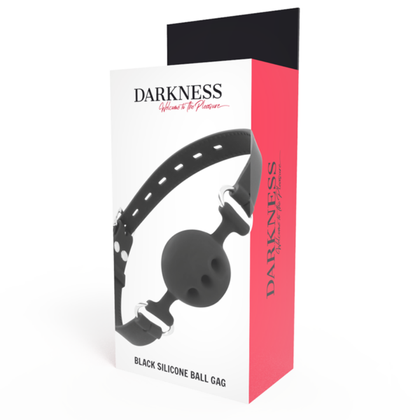 DARKNESS MORDAZA TRANSPIRABLE SILICONA NEGRO - Imagen 4
