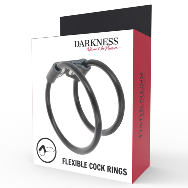 DARKNESS ANILLA FLEXIBLE DOBLE PARA EL PENE - Imagen 4