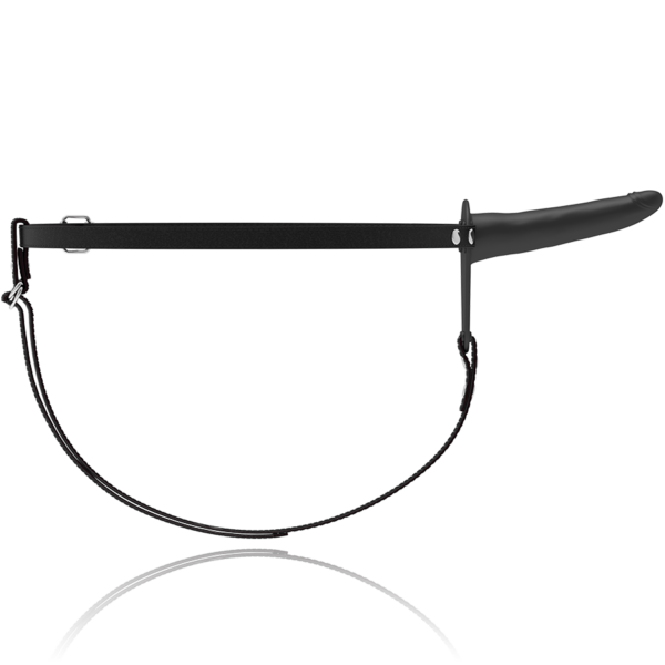 FETISH SUBMISSIVE ARNÉS SILICONA NEGRO 15CM - Imagen 3