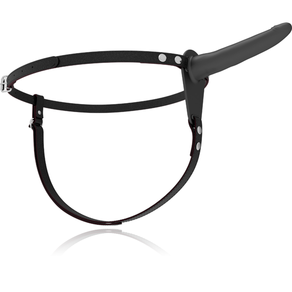 FETISH SUBMISSIVE ARNÉS SILICONA NEGRO 15CM - Imagen 4
