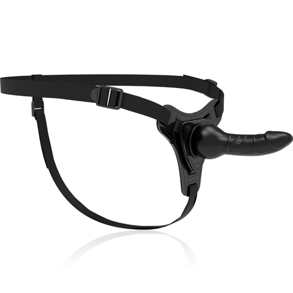 FETISH SUBMISSIVE ARNÉS SILICONA NEGRO REALISTIC 16CM - Imagen 3