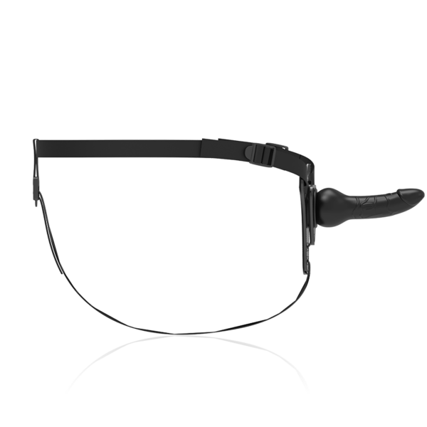 FETISH SUBMISSIVE ARNÉS SILICONA NEGRO REALISTIC 16CM - Imagen 4