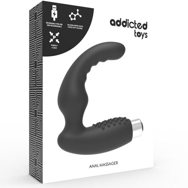 ADDICTED TOYS VIBRADOR PROSTÁTICO RECARGABLE NEGRO - Imagen 5