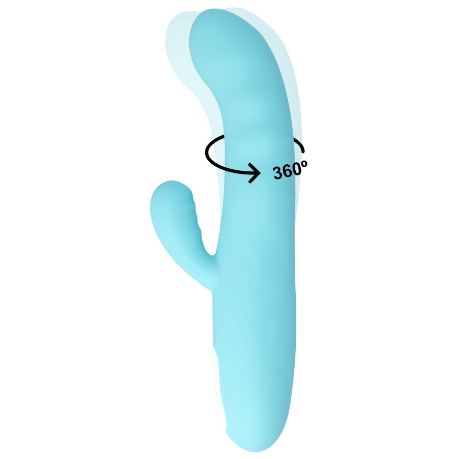 MIA EIFFEL VIBRADOR ROTADOR AZUL TURQUESA - Imagen 2
