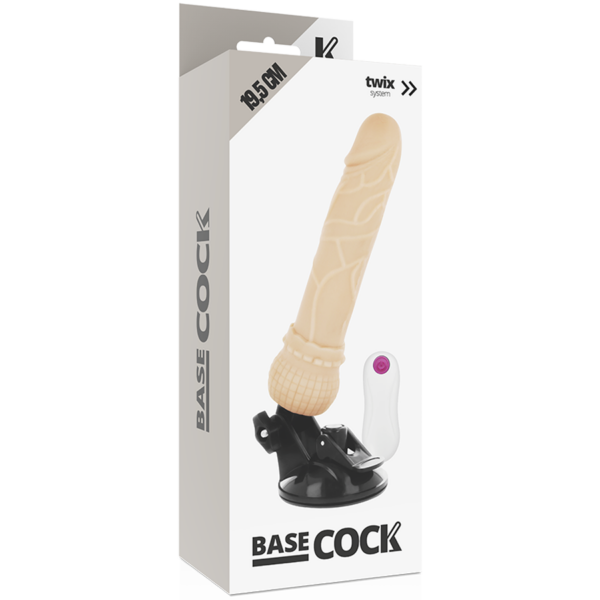 BASECOCK - VIBRADOR REALISTICO CONTROL REMOTO NATURAL 19.5 CM - Imagen 4