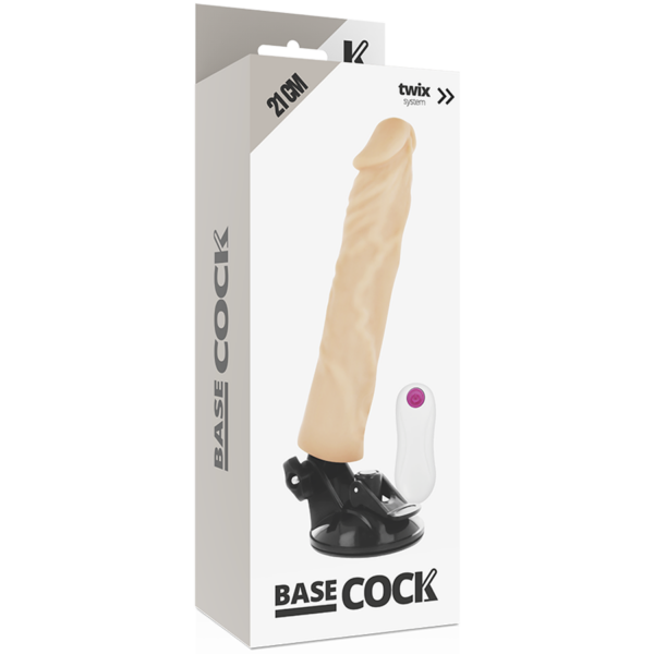 BASECOCK - VIBRADOR REALISTICO CONTROL REMOTO NATURAL 21 CM - Imagen 4