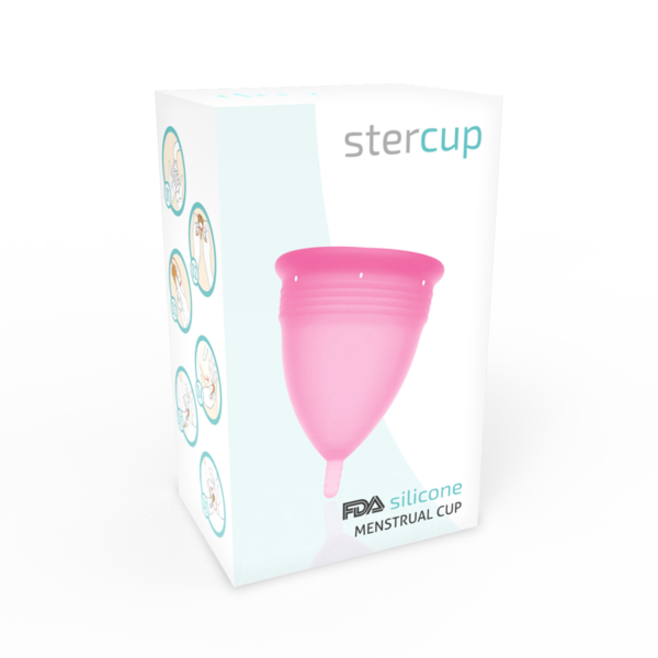 STERCUP COPA MENSTRUAL FDA SILICONE  TALLA S ROSA - Imagen 5