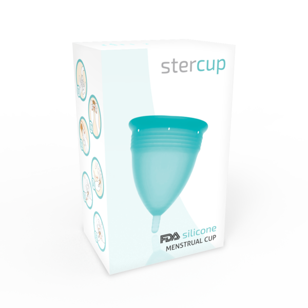 STERCUP COPA MENSTRUAL FDA SILICONE  TALLA S AQUAMARINA - Imagen 5
