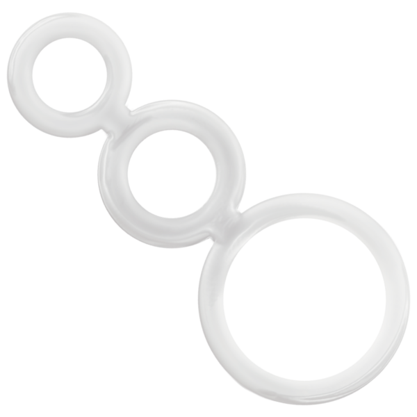 ADDICTED TOYS SET  ANILLOS PENE Y TESTICULOS CLEAR - Imagen 2