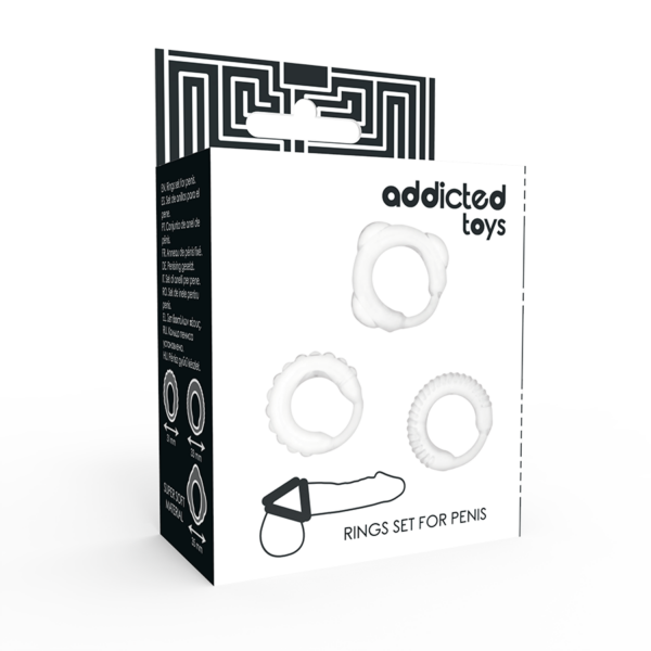 ADDICTED TOYS  SET 3 ANILLOS PENE CLEAR - Imagen 4