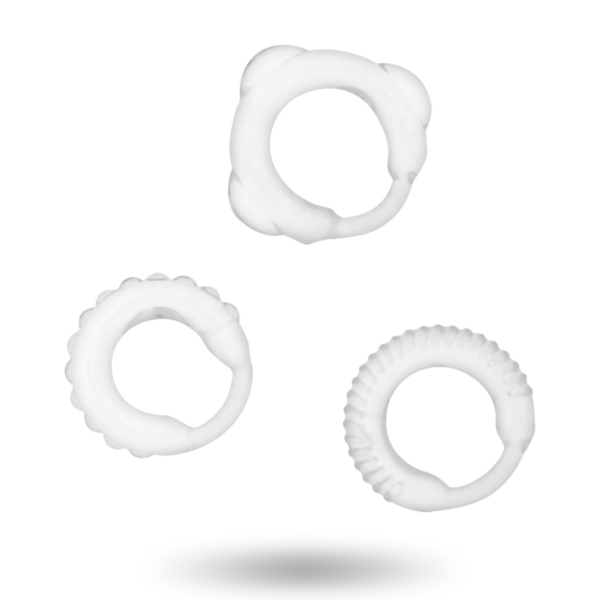 ADDICTED TOYS  SET 3 ANILLOS PENE CLEAR - Imagen 2
