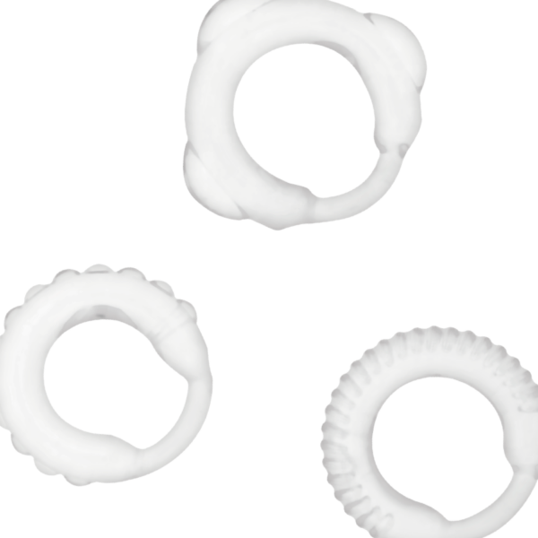 ADDICTED TOYS  SET 3 ANILLOS PENE CLEAR - Imagen 3